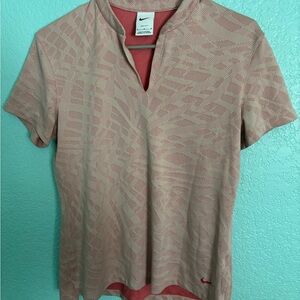 Nike Women's Short Sleeve Top in Pink and Beige